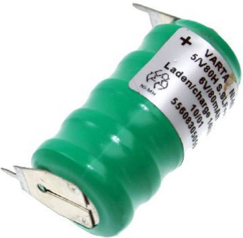 Varta V5/80H-SLF ++/- Knopfzellen-Akku 80H NiMH 80 mAh 6V 1St. Varta V5/80H-SLF ++/- Knopfzellen-Akku 80H NiMH 80 mAh 6V 1St. von Varta