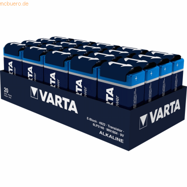 Varta VARTA HIGH ENERGY Batterie E-Block (9V-Block) 20er von Varta