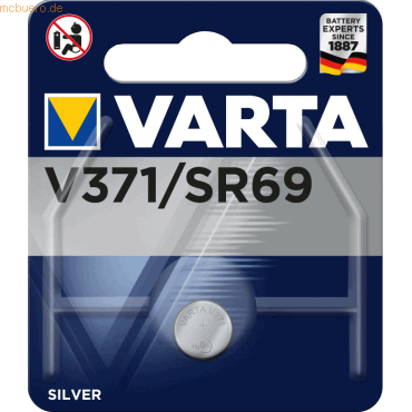 Varta VARTA Knopfzellenbatterie Electronics V371 (SR69) Silber von Varta