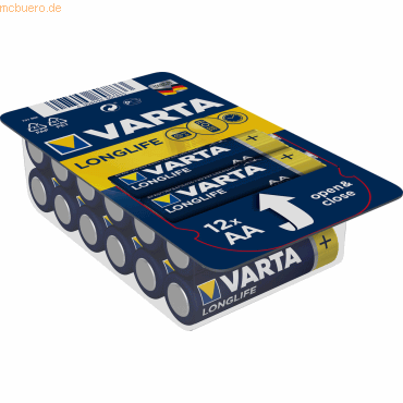 Varta VARTA LONGLIFE Batterie AA LR6 Mignon 12er Big Box von Varta
