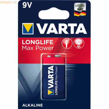 Varta VARTA LONGLIFE Max Power 9V Blister 1 von Varta