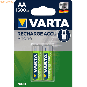 Varta VARTA RECHARGE ACCU Phone AA 1600mAh Blister 2 Varta VARTA RECHARGE ACCU Phone AA 1600mAh Blister 2 von Varta
