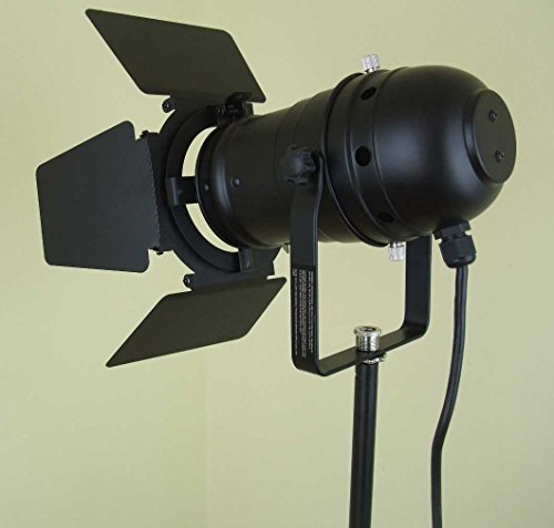 PAR 30 Spot-Light Scheinwerfer SCHWARZ black PAR-30 mit Torblende, E-27 Fassung & Kabel mit Schuko-Stecker von Varytec