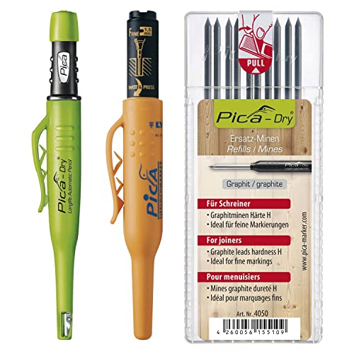 vasalat Pica Dry Tieflochmarker Graphit + Pica 150 rot + 10 Ersatzminen von vasalat