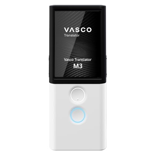 Vasco Translator M3 Sprachübersetzer | Übersetzungsgerät | Übersetzt lebenslang gratis | 70+ Sprachen | Spracheingabe und Sprachausgabe | Foto Übersetzer | Farbe: Arctic White von Vasco Electronics
