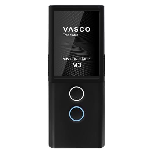 Vasco Translator M3 Sprachübersetzer | Übersetzungsgerät | Übersetzt lebenslang gratis | 70+ Sprachen | Spracheingabe und Sprachausgabe | Foto Übersetzer | Farbe: Black Pearl von Vasco Electronics