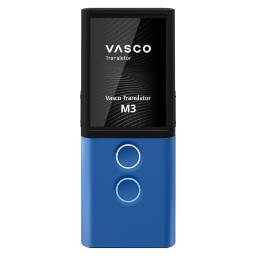 Vasco Translator M3 Sprachübersetzer | Übersetzungsgerät | Übersetzt lebenslang gratis | 70+ Sprachen | Spracheingabe und Sprachausgabe | Foto Übersetzer | Farbe: Blue Ocean von Vasco Electronics