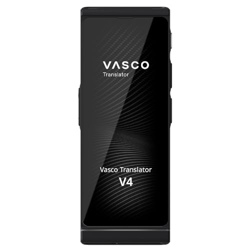 Vasco Translator V4 Sprachübersetzer | Übersetzungsgerät | Übersetzt lebenslang gratis | 108 Sprachen | Spracheingabe und Sprachausgabe | Foto Übersetzer | Farbe: Black Onyx von Vasco Electronics