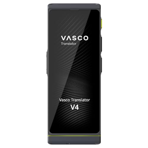 Vasco Translator V4 Sprachübersetzer | Übersetzungsgerät | Übersetzt lebenslang gratis | 108 Sprachen | Spracheingabe und Sprachausgabe | Foto Übersetzer | Farbe: Stone Grey von Vasco Electronics