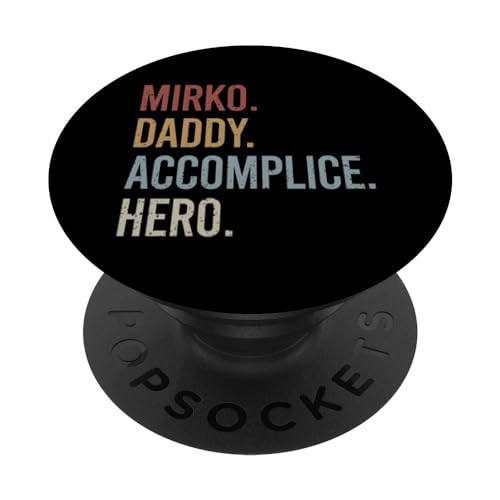 Mirko Daddy Accomplice Hero Retro Style Vintage PopSockets mit austauschbarem PopGrip von Vater Geschenke & Kleidung für Männer