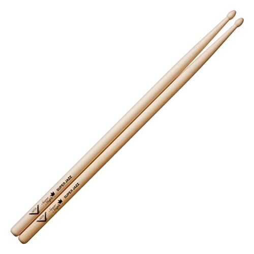 Vater VSMSJW Sugar Maple Super Jazz Drumsticks (Holzkopf) von Vater
