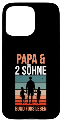 Papa & 2 Söhne Bund fürs Leben Papa Hülle für iPhone 15 Pro Max von Vatertag & Tochter Geschenke