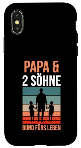 Papa & 2 Söhne Bund fürs Leben Papa Hülle für iPhone X/XS von Vatertag & Tochter Geschenke