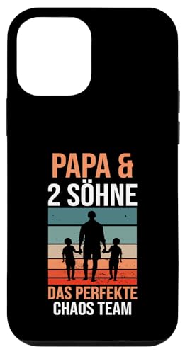 Papa & 2 Söhne das Perfekte Chaos Team Papa Hülle für iPhone 12 mini von Vatertag & Tochter Geschenke
