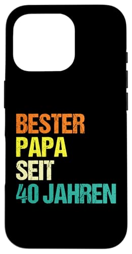 bester Papa seit 40 Jahren Papa Hülle für iPhone 16 Pro von Vatertag & Tochter Geschenke