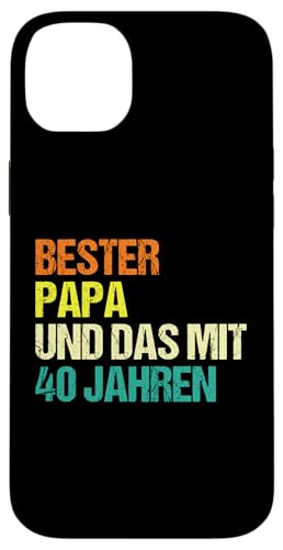 bester Papa und das mirt 40 Jahren Papa Hülle für iPhone 14 Plus von Vatertag & Tochter Geschenke