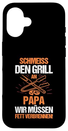 schmeiss den Grill an der Papa Papa Hülle für iPhone 16 schmeiss den Grill an der Papa Papa Hülle für iPhone 16 von Vatertag & Tochter Geschenke