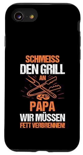 schmeiss den Grill an der Papa Papa Hülle für iPhone SE (2020) / 7 / 8 von Vatertag & Tochter Geschenke