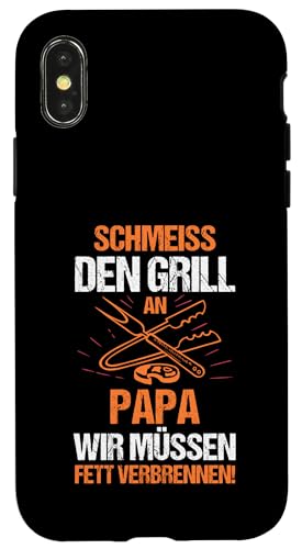 schmeiss den Grill an der Papa Papa Hülle für iPhone X/XS schmeiss den Grill an der Papa Papa Hülle für iPhone X/XS von Vatertag & Tochter Geschenke