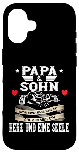 Papa und Sohn Vatertag Geburtstag Geschenkidee Partnerlook Hülle für iPhone 16 Papa und Sohn Vatertag Geburtstag Geschenkidee Partnerlook Hülle für iPhone 16 von Vatertagsgeschenk Geburtstagsgeschenk für Herren
