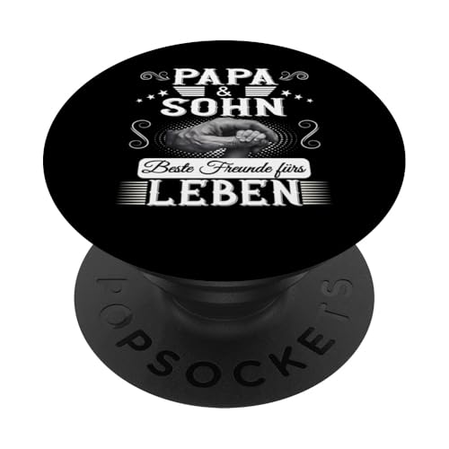 Papa und Sohn Vatertag Geburtstag Geschenkidee Partnerlook PopSockets Klebender PopGrip von Vatertagsgeschenk Geburtstagsgeschenk für Herren