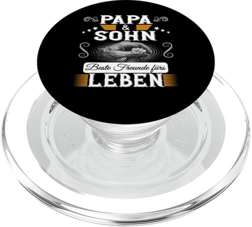 Papa und Sohn Vatertag Geburtstag Geschenkidee Partnerlook PopSockets PopGrip für MagSafe von Vatertagsgeschenk Geburtstagsgeschenk für Herren