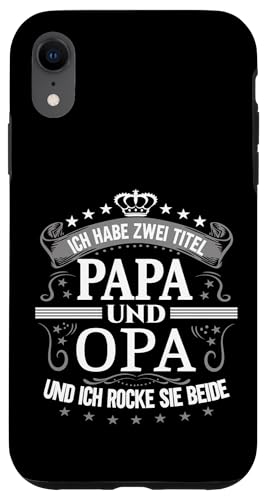 Opa shirt Vatertag tshirt Papa Spruch Grossvater Geburtstag Hülle für iPhone XR von Vatertagsgeschenk Papa Opa Vatertag shirt Lustig