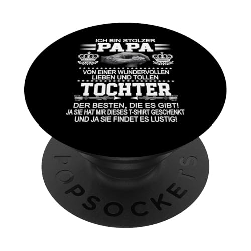 Ich Bin Stolzer Papa Einer Wundervollen Tochter - Vatertag PopSockets Klebender PopGrip Ich Bin Stolzer Papa Einer Wundervollen Tochter - Vatertag PopSockets Klebender PopGrip von Vatertagsgeschenk Tochter Vater Geschenke T-Shirts