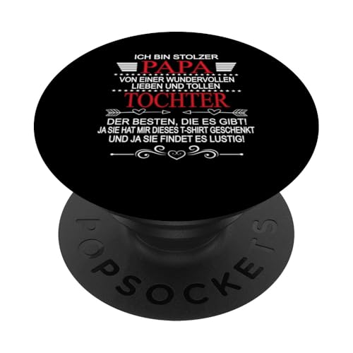 Ich Bin Stolzer Papa Einer Wundervollen Tochter - Vatertag PopSockets Klebender PopGrip Ich Bin Stolzer Papa Einer Wundervollen Tochter - Vatertag PopSockets Klebender PopGrip von Vatertagsgeschenk Tochter Vater Geschenke T-Shirts