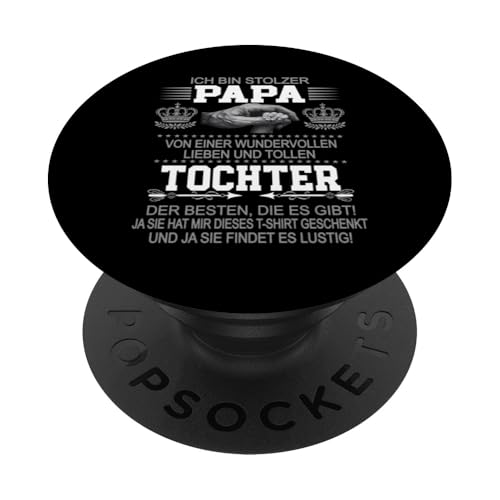 Ich Bin Stolzer Papa Einer Wundervollen Tochter - Vatertag PopSockets Klebender PopGrip Ich Bin Stolzer Papa Einer Wundervollen Tochter - Vatertag PopSockets Klebender PopGrip von Vatertagsgeschenk Tochter Vater Geschenke T-Shirts