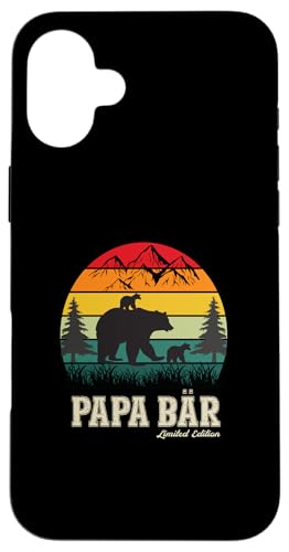 Papa Bär Vatertag Retro Vater & Opa Geschenk Geburtstags Hülle für iPhone 16 Plus Papa Bär Vatertag Retro Vater & Opa Geschenk Geburtstags Hülle für iPhone 16 Plus von Vatertagsgeschenk Vatertag Geschenke Opa & Daddy