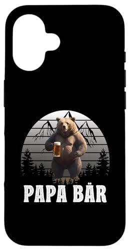 Papa Bär Vatertag Retro Vater & Opa Geschenk Geburtstags Hülle für iPhone 16 von Vatertagsgeschenk Vatertag Geschenke Opa & Daddy