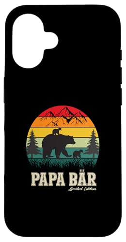 Papa Bär Vatertag Retro Vater & Opa Geschenk Geburtstags Hülle für iPhone 16 Papa Bär Vatertag Retro Vater & Opa Geschenk Geburtstags Hülle für iPhone 16 von Vatertagsgeschenk Vatertag Geschenke Opa & Daddy