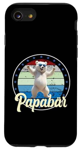 Papa Bär Vatertag Retro Vater & Opa Geschenk Geburtstags Hülle für iPhone SE (2020) / 7 / 8 von Vatertagsgeschenk Vatertag Geschenke Opa & Daddy