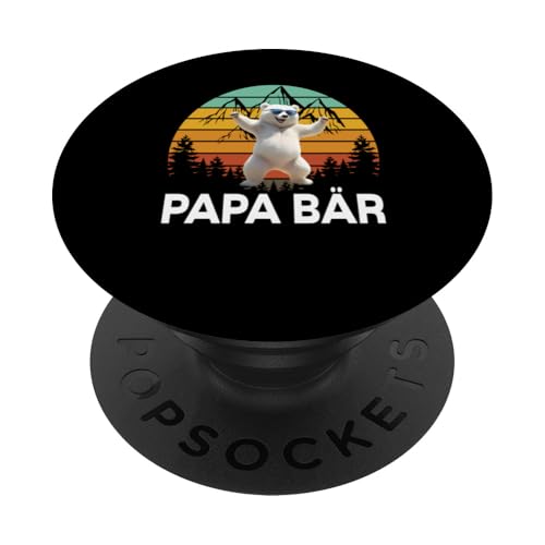 Papa Bär Vatertag Retro Vater & Opa Geschenk Geburtstags PopSockets Klebender PopGrip Papa Bär Vatertag Retro Vater & Opa Geschenk Geburtstags PopSockets Klebender PopGrip von Vatertagsgeschenk Vatertag Geschenke Opa & Daddy