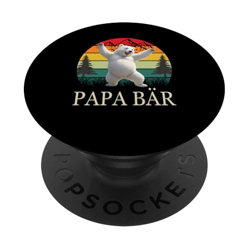 Papa Bär Vatertag Retro Vater & Opa Geschenk Geburtstags PopSockets Klebender PopGrip Papa Bär Vatertag Retro Vater & Opa Geschenk Geburtstags PopSockets Klebender PopGrip von Vatertagsgeschenk Vatertag Geschenke Opa & Daddy