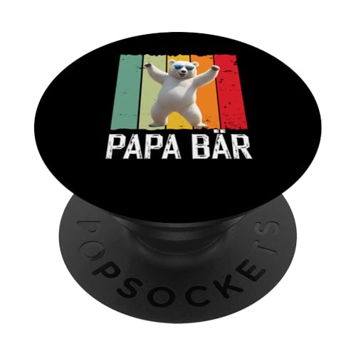 Papa Bär Vatertag Retro Vater & Opa Geschenk Geburtstags PopSockets Klebender PopGrip Papa Bär Vatertag Retro Vater & Opa Geschenk Geburtstags PopSockets Klebender PopGrip von Vatertagsgeschenk Vatertag Geschenke Opa & Daddy