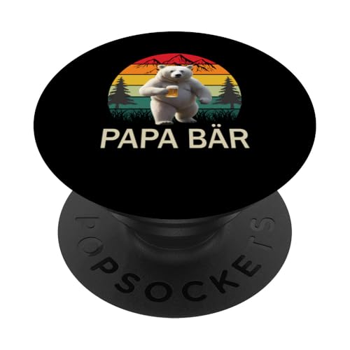 Papa Bär Vatertag Retro Vater & Opa Geschenk Geburtstags PopSockets Klebender PopGrip Papa Bär Vatertag Retro Vater & Opa Geschenk Geburtstags PopSockets Klebender PopGrip von Vatertagsgeschenk Vatertag Geschenke Opa & Daddy
