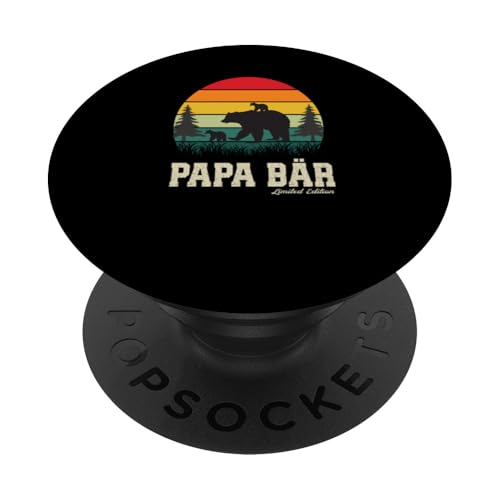 Papa Bär Vatertag Retro Vater & Opa Geschenk Geburtstags PopSockets Klebender PopGrip Papa Bär Vatertag Retro Vater & Opa Geschenk Geburtstags PopSockets Klebender PopGrip von Vatertagsgeschenk Vatertag Geschenke Opa & Daddy