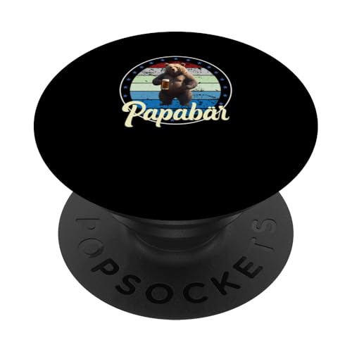 Papa Bär Vatertag Retro Vater & Opa Geschenk Geburtstags PopSockets Klebender PopGrip von Vatertagsgeschenk Vatertag Geschenke Opa & Daddy