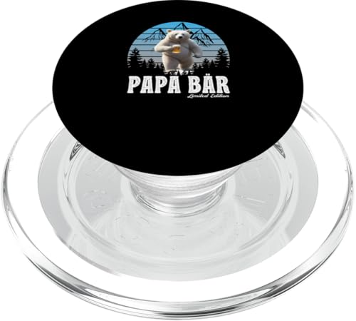 Papa Bär Vatertag Retro Vater & Opa Geschenk Geburtstags PopSockets PopGrip für MagSafe von Vatertagsgeschenk Vatertag Geschenke Opa & Daddy