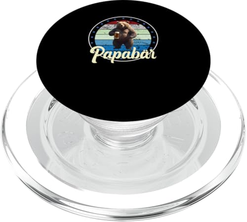 Papa Bär Vatertag Retro Vater & Opa Geschenk Geburtstags PopSockets PopGrip für MagSafe von Vatertagsgeschenk Vatertag Geschenke Opa & Daddy