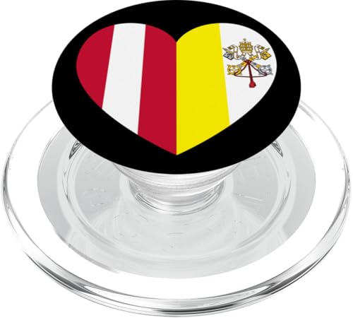 Heart of Faith: Austria and Vatican United PopSockets PopGrip für MagSafe Heart of Faith: Austria and Vatican United PopSockets PopGrip für MagSafe von Vatican Heart Unity Merch