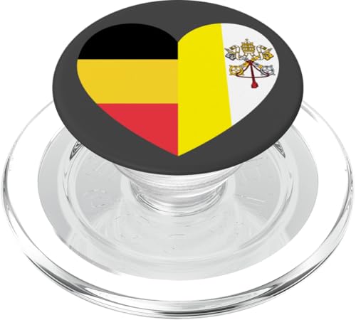 Heart of Faith: Belgium and Vatican United PopSockets PopGrip für MagSafe Heart of Faith: Belgium and Vatican United PopSockets PopGrip für MagSafe von Vatican Heart Unity Merch