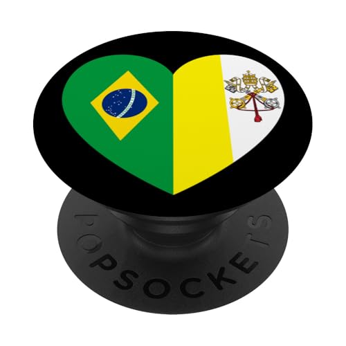 Heart of Faith: Brazil and Vatican United PopSockets Klebender PopGrip Heart of Faith: Brazil and Vatican United PopSockets Klebender PopGrip von Vatican Heart Unity Merch