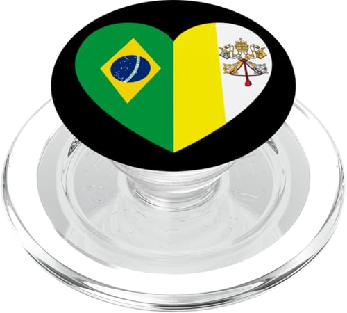 Heart of Faith: Brazil and Vatican United PopSockets PopGrip für MagSafe Heart of Faith: Brazil and Vatican United PopSockets PopGrip für MagSafe von Vatican Heart Unity Merch