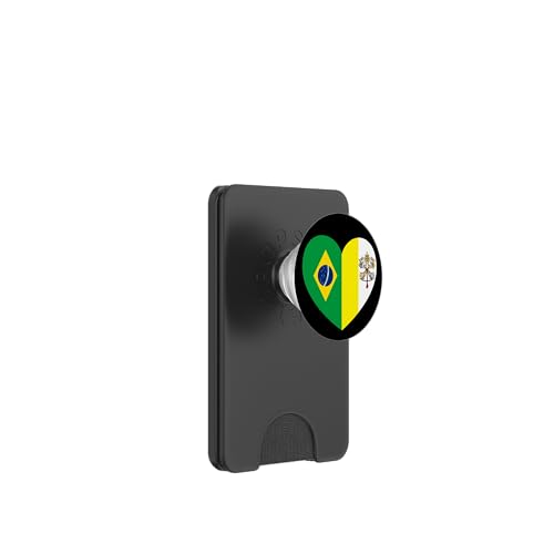 Heart of Faith: Brazil and Vatican United PopSockets PopWallet für MagSafe Heart of Faith: Brazil and Vatican United PopSockets PopWallet für MagSafe von Vatican Heart Unity Merch