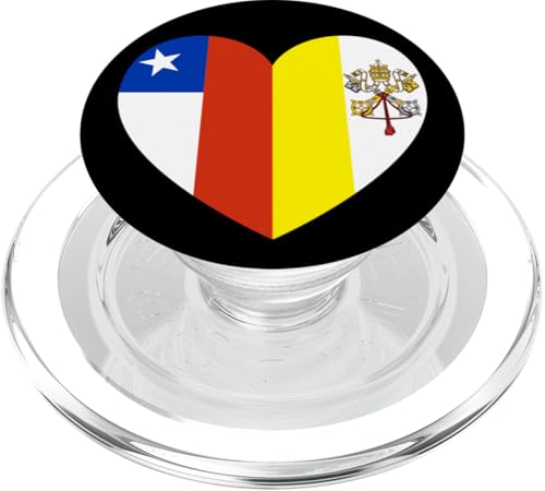 Heart of Faith: Chile and Vatican United PopSockets PopGrip für MagSafe Heart of Faith: Chile and Vatican United PopSockets PopGrip für MagSafe von Vatican Heart Unity Merch