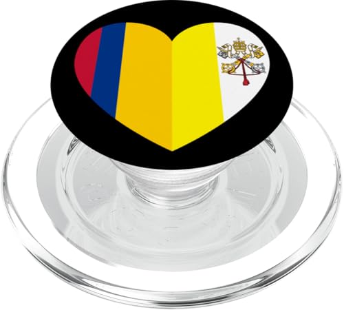 Heart of Faith: Colombia and Vatican United PopSockets PopGrip für MagSafe Heart of Faith: Colombia and Vatican United PopSockets PopGrip für MagSafe von Vatican Heart Unity Merch