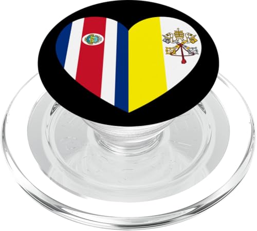 Heart of Faith: Costa Rica and Vatican United PopSockets PopGrip für MagSafe Heart of Faith: Costa Rica and Vatican United PopSockets PopGrip für MagSafe von Vatican Heart Unity Merch